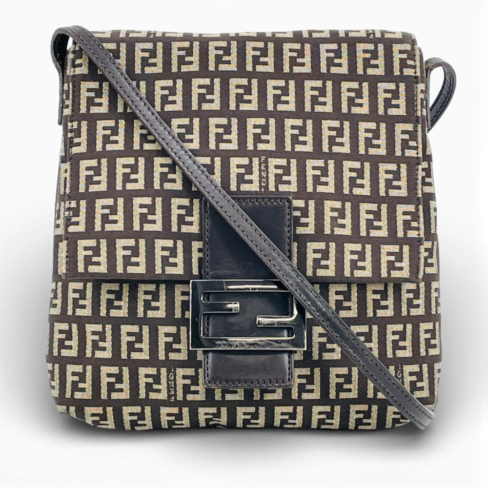 Fendi Zucchino canvas Mamma shoulder bag